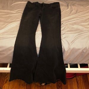 Free People Bell Bottom Black Jeans!